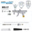 G77 Pistol Trigger Fixed Dual-Action Gravity Feed Airbrush, 2 Nozzle Sets (0.3 & 0.5mm), Spray Gun Fan Head, Round Pattern Head, 3 Cup Sizes, 6' Hose