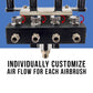 Airbrush Holder Station with 4-Way Air Splitter Manifold, Holds Up to 4 Airbrushes - Clamp on Work Table, Benchtop, Mount onto Compressor
