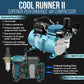 Cool Runner II Dual Fan Air Compressor System Kit with Plus Elite Level Performance Airbrush Set, 6 Acrylic Paint Colors