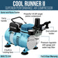 Cool Runner II Dual Fan Air Compressor System Kit with Plus Ultimate Airbrush Set with 3 Tips 0.2, 0.3 and 0.5 mm, Case, Dual-Action