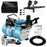 Cool Runner II Dual Fan Air Compressor System Kit with Master Elite Plus Ultimate Airbrush Set with 3 Tips 0.2, 0.3 and 0.5 mm, Case, Dual-Action, Cups