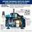 Super Cool Runner Dual Fan Air Compressor Professional Airbrushing System Kit with 3 Airbrushes, Gravity & Siphon Feed - 6 Primary Opaque Colors Acrylic Paint Artist Set, Hose & Holder
