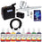 Multi-Purpose Airbrush Kit with Mini Compressor, Dual-Action Gravity Feed Airbrush. Air Hose and 8 Color Tattoo Paint Set