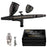Plus Airbrush Set - Elite Level Performance Dual-Action Gravity Feed Airbrush Kit with Case, 0.3mm Tip, 2 Cups, Filter - Auto, Art, Hobby