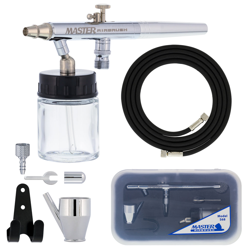 airbrush handpumpe Master Performance S68 Multi-Purpose Precision Dual-Action Siphon Feed Airbrush, 0.35 mm Tip, 3/4 oz Bottle