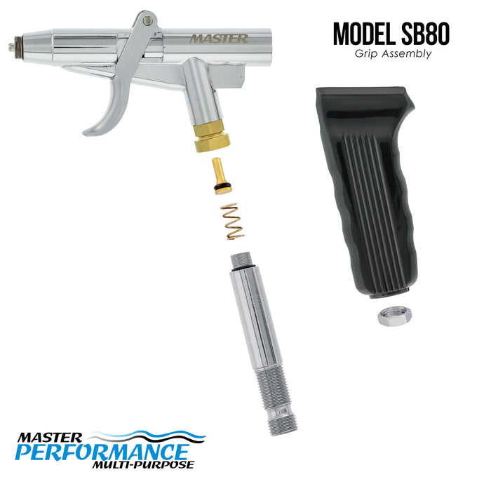 Master Performance SB80 Multi-Purpose Fixed Dual-Action Side Feed Pistol Trigger Airbrush, 0.3 mm Tip, 1/6 & 1/3 oz Cups