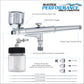 SB84 Multi-Purpose Dual-Action Side Bowl Feed with 3 Nozzle Sets (0.2, 0.3 & 0.5mm Needles, Fluid Tips and Air Caps)