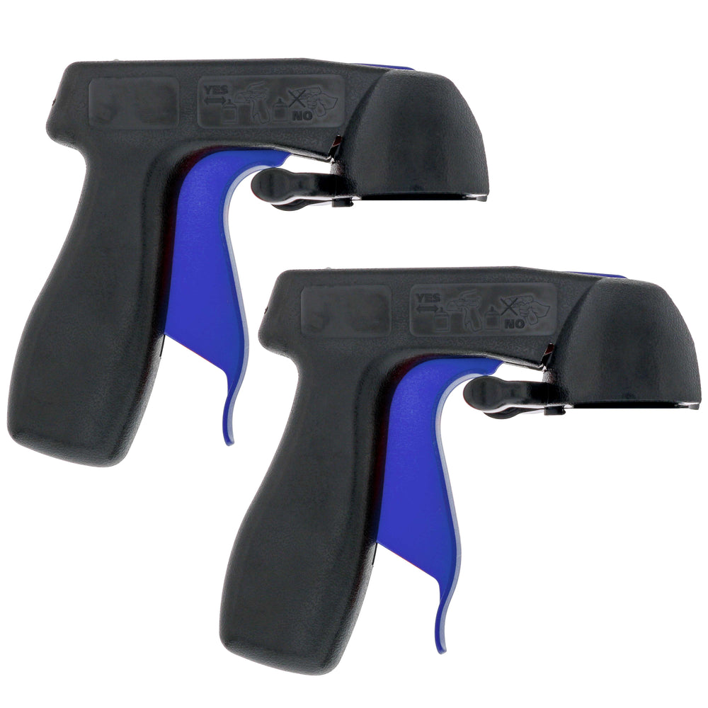 Instant Aerosol Trigger Handle (2 Pack) - Attach to Convert Spray Cans into Spray Guns - Universal Fit, Use on Spray Paint, Adhesives - Reusable, Clip-On & Off, Full Comfort Hand Grip