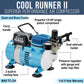 Air Brush Kit with Air Compressor TC-320, 1/5 HP Cool Runner II Dual Fan with Regulator, Water Trap & Holder