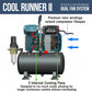 Air Brush Kit with Air Compressor TC-320, 1/5 HP Cool Runner II Dual Fan with Regulator, Water Trap & Holder