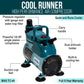Model TC-40 Air Brush Compressor Kit - Cool Runner Professional Single-Piston Airbrush Compressor with Regulator, Gauge, Water Trap