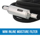TC-77 Airbrush Compressor with Small Tank, Regulator, Mini In-Line Moisture Filter & 6' Braided Hose - 47 dB, High Performance Air