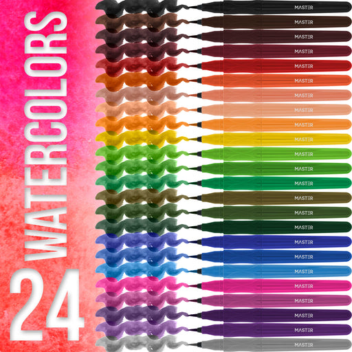 24 Color Outdoor Acrylic Paint Set - 2 fl. Oz. Flip Top Bottles