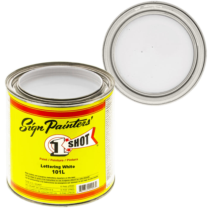 Lettering White Pinstriping Lettering Enamel Paint, 1 Quart