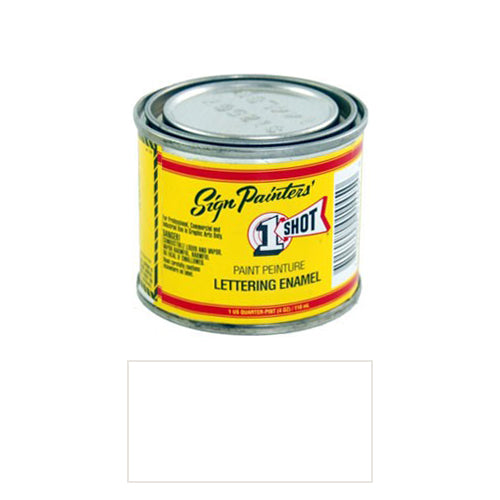 Polar White Pinstriping Lettering Enamel Paint, 1/4 Pint