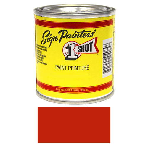 Bright Red Pinstriping Lettering Enamel Paint, 1/2 Pint