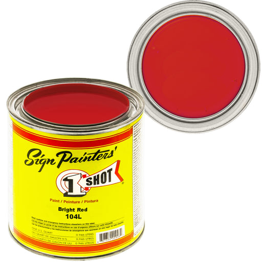 Bright Red Pinstriping Lettering Enamel Paint, 1 Quart