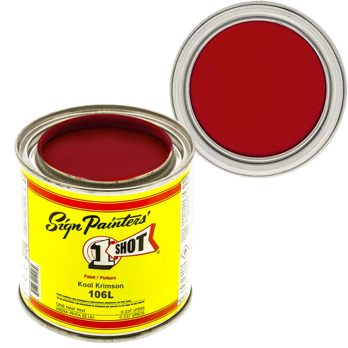 Kool Krimson Pinstriping Lettering Enamel Paint, 1/2 Pint