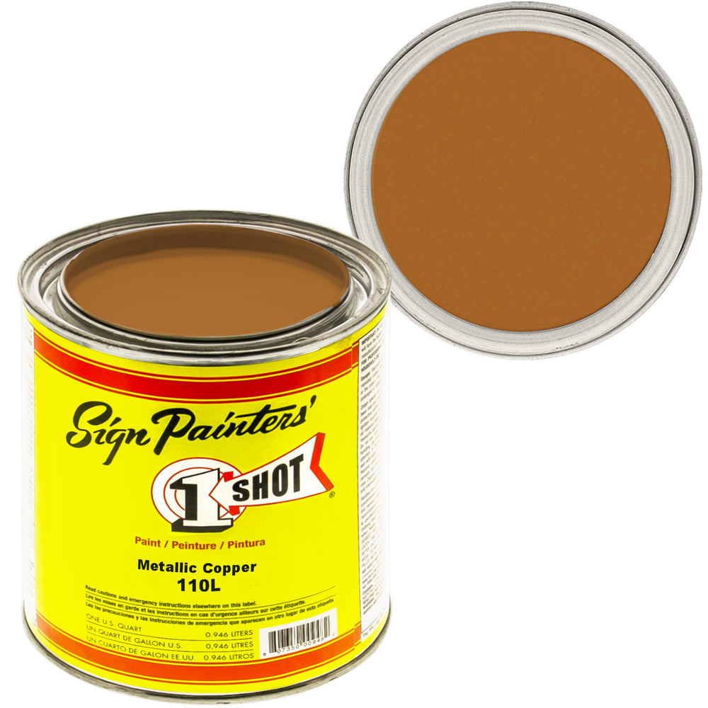 Metallic Copper Pinstriping Lettering Enamel Paint, 1 Quart