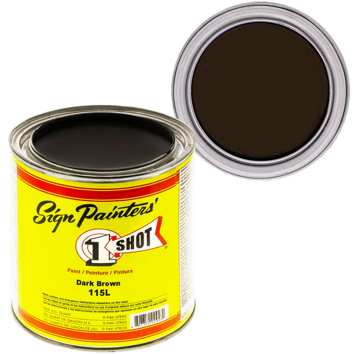 Dark Brown Pinstriping Lettering Enamel Paint, 1 Quart