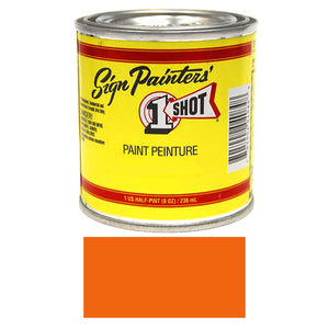 Orange Pinstriping Lettering Enamel Paint, 1/2 Pint
