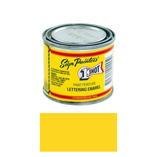 Lemon Yellow Pinstriping Lettering Enamel Paint, 1/4 Pint