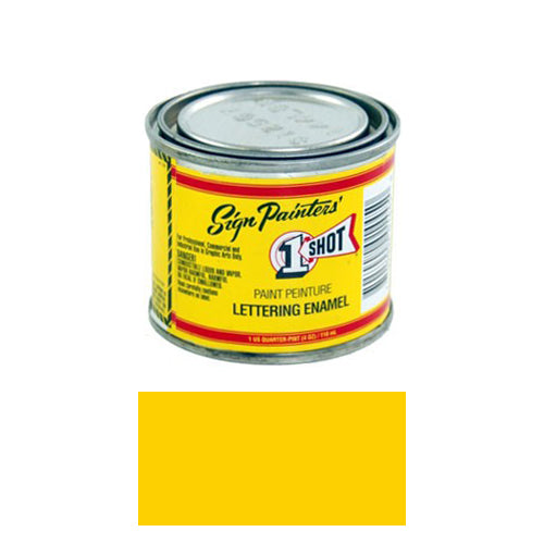 Chrome Yellow Pinstriping Lettering Enamel Paint, 1/4 Pint