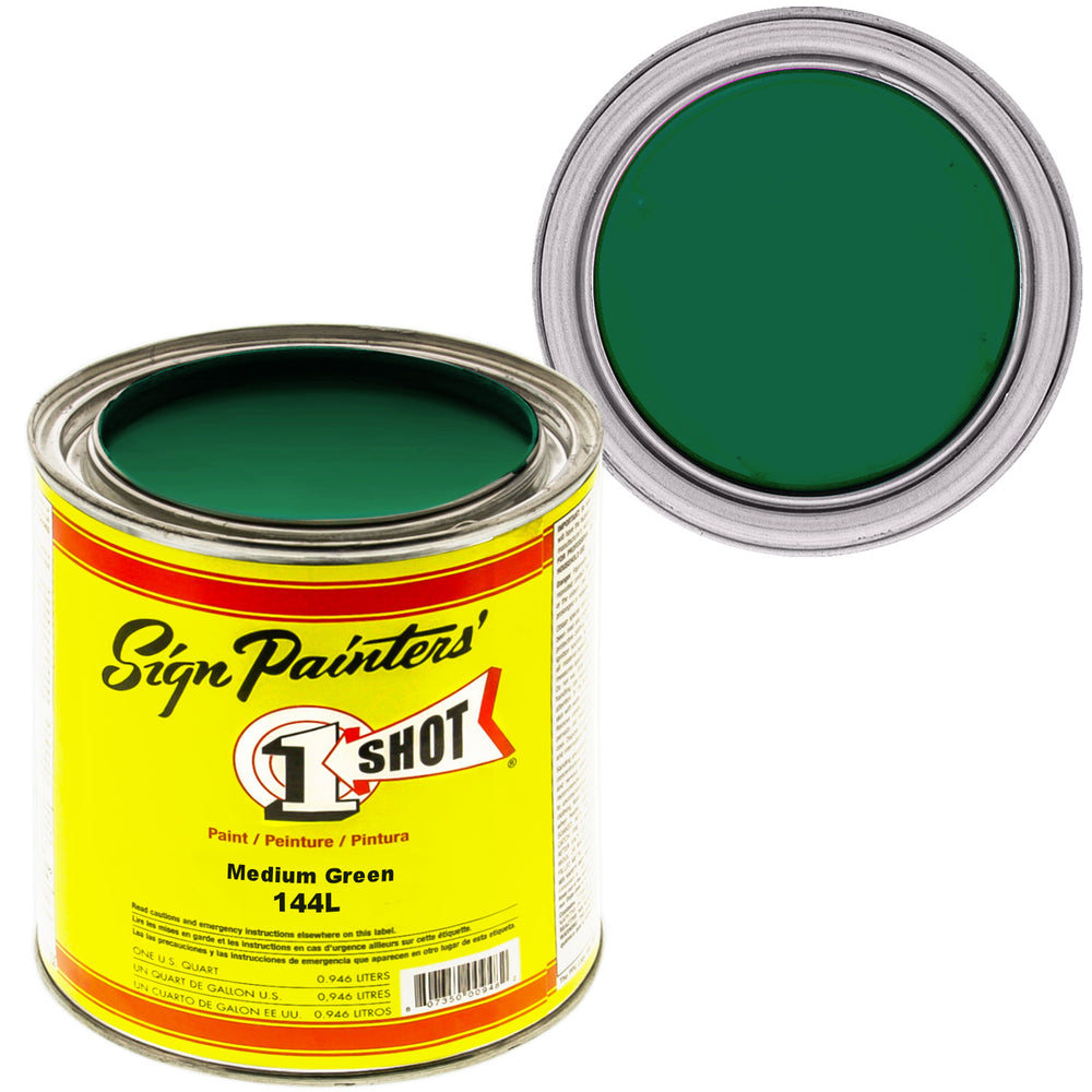 Medium Green Pinstriping Lettering Enamel Paint, 1 Quart