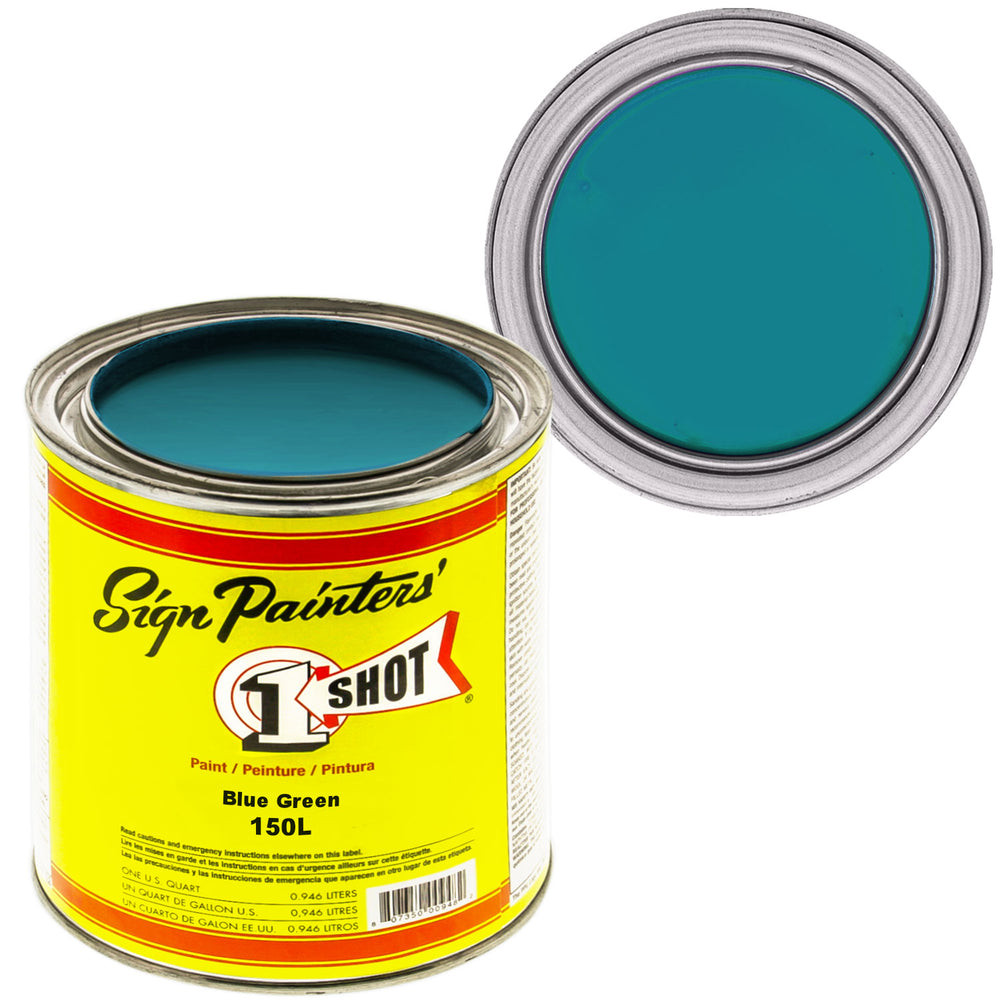 Blue Green Pinstriping Lettering Enamel Paint, 1 Quart