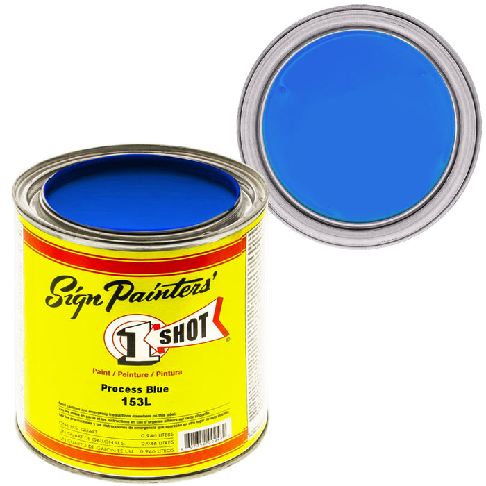 Process Blue Pinstriping Lettering Enamel Paint, 1 Quart