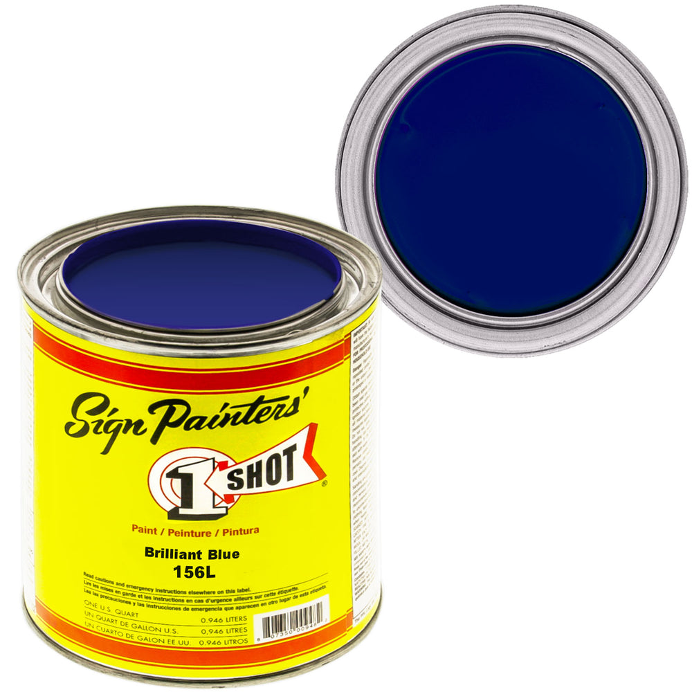 Brilliant Blue Pinstriping Lettering Enamel Paint, 1 Quart