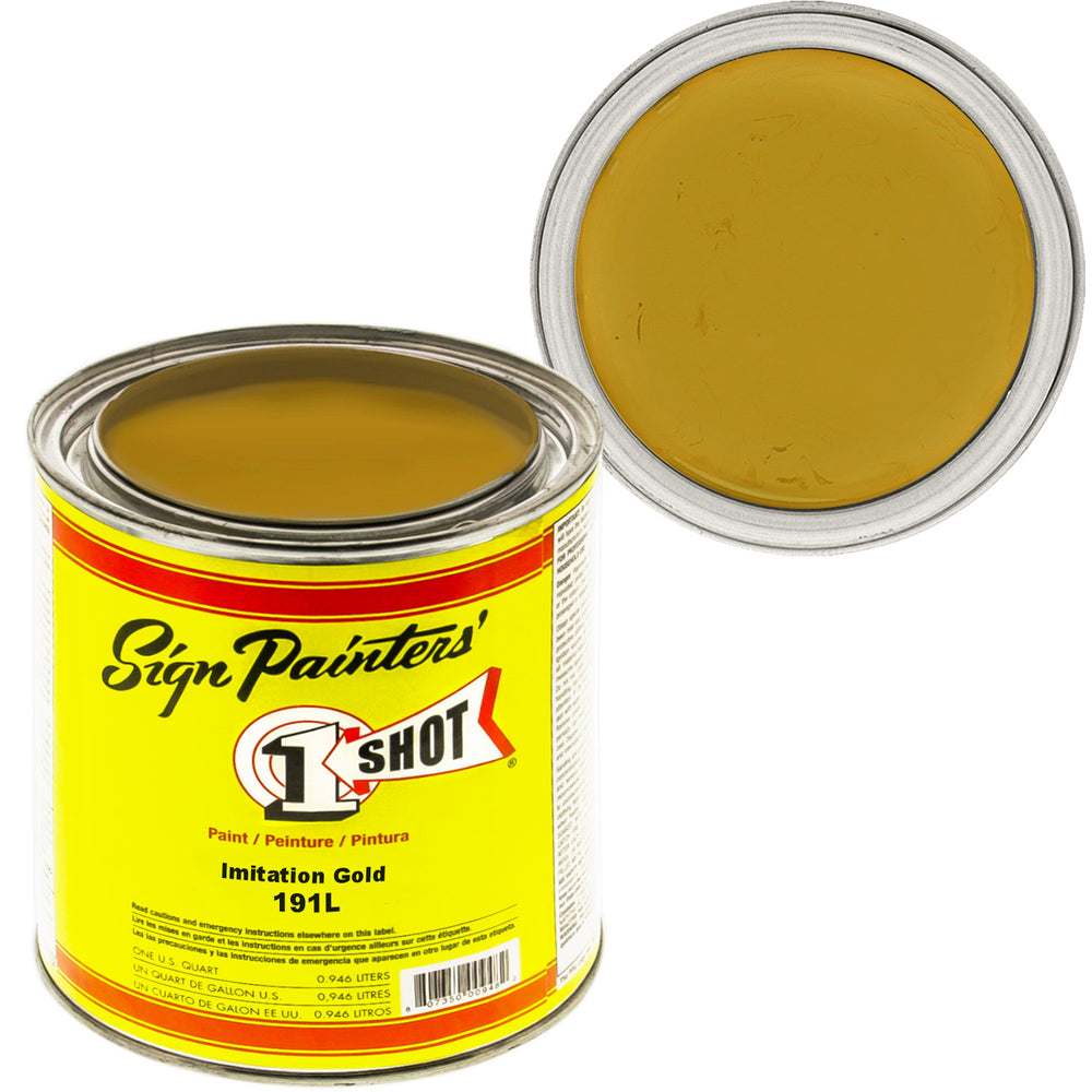 Imitation Gold Pinstriping Lettering Enamel Paint, 1 Quart