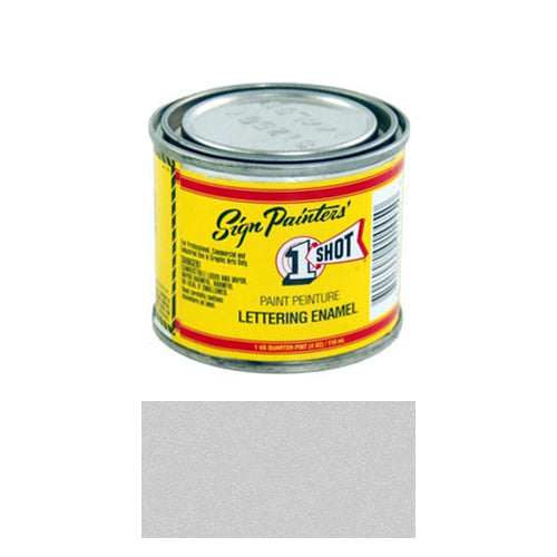 Metallic Silver Pinstriping Lettering Enamel Paint, 1/4 Pint