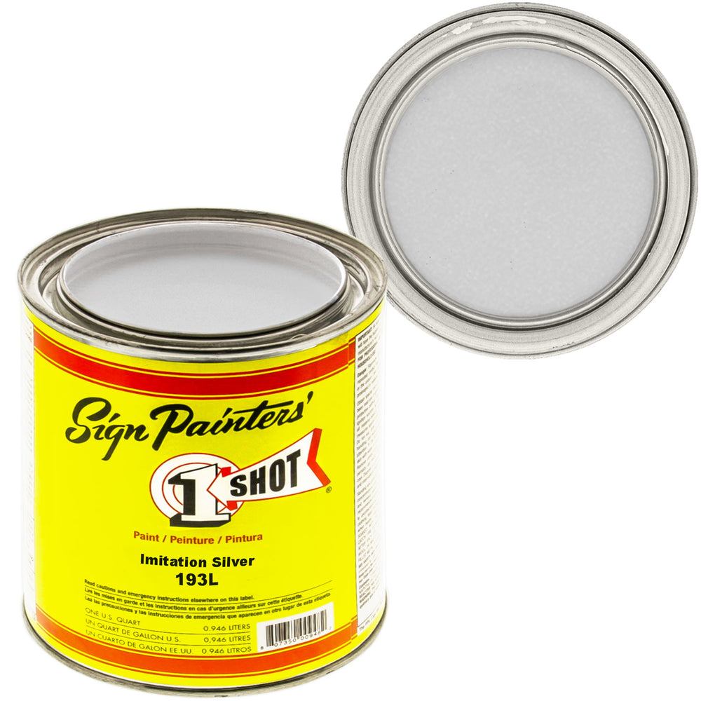 Metallic Silver Pinstriping Lettering Enamel Paint, 1 Quart