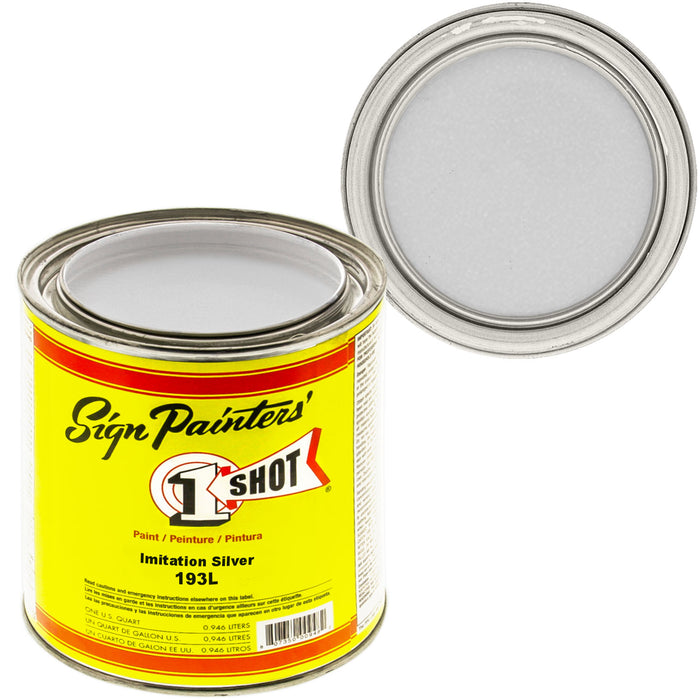 Metallic Silver Pinstriping Lettering Enamel Paint, 1 Quart