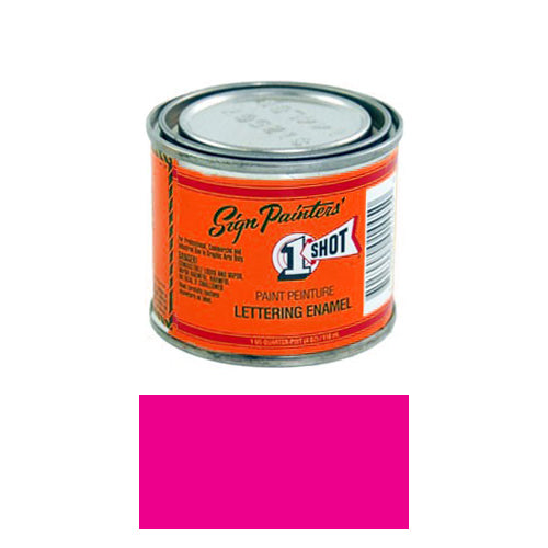 Fluorescent Pink Pinstriping Lettering Enamel Paint, 1/4 Pint