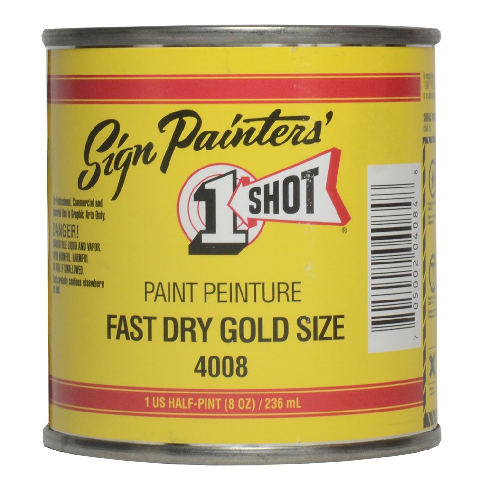 One Shot Paint 4008-Hp Fast Dry Gold Size One Shot Sign & Lettering Paint