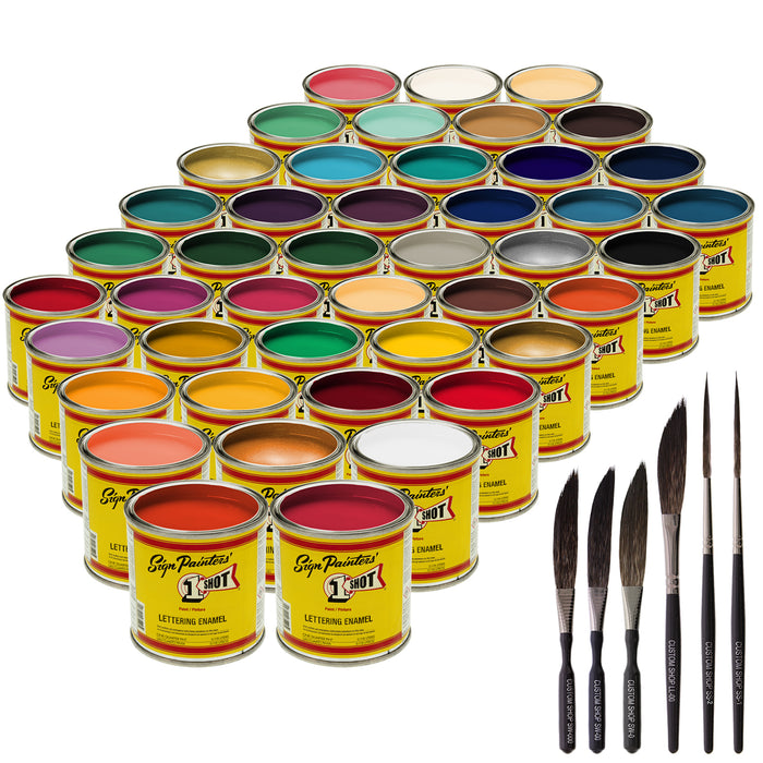 Professional 44 Color Enamel Kit, 1/4 Pint