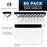 80 Black Face Shields (20 Packs of 4) - Ultra Clear Protective Full Face Shields to Protect Eyes, Nose, Mouth - Anti-Fog PET Plastic, Elastic Headband