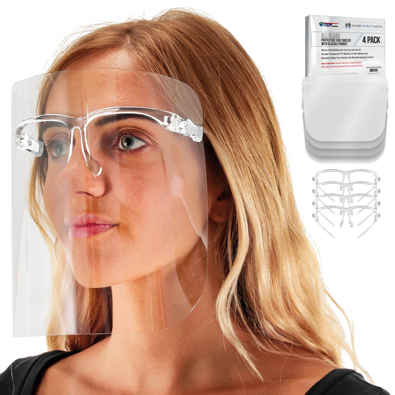 Face Shields with Glasses Frames