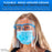 Safety Face Shields with Blue Glasses Frames (Pack of 10) - Ultra Clear Protective Full Face Shields to Protect Eyes Nose Mouth - Anti-Fog PET Plastic