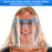 Safety Face Shields with Blue Glasses Frames (Pack of 10) - Ultra Clear Protective Full Face Shields to Protect Eyes Nose Mouth - Anti-Fog PET Plastic