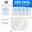 Face Shields with Blue Glasses Frames (20 Packs of 25) - Ultra Clear Protective Full Face Shields to Protect Eyes, Nose, Mouth - Anti-Fog PET Plastic