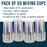 20 Ounce (600ml) Disposable Flexible Clear Graduated Plastic Mixing Cups - Box of 50 Cups - Use for Paint, Resin, Epoxy, Art, Kitchen