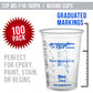 10 oz. (300ml) Graduated Plastic Mixing Cups - Box of 100 with 50 Mixing Sticks - Disposable Plastic Measuring Cups for Liquids, Paints, Resin
