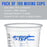 10 oz. (300ml) Graduated Plastic Mixing Cups - Box of 100 with 50 Mixing Sticks - Disposable Plastic Measuring Cups for Liquids, Paints, Resin