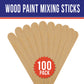 Wood Paint Mixing Sticks - 100 Pack - Automotive, Crafts, Airbrush, Art