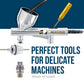 12 Piece Airbrush Cleaning Kit - 5 pc Cleaning Needles, 5pc Cleaning Brushes, 1 Wash Needle, How to Book