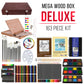 163-Piece Mega Wood Box Artist Kit with Easel, Painting, Drawing & Art Supplies for Adults - Watercolors, Oil Pastels, Pencils, Crayons & Brushes - Art Kit for Adults, Gift Set