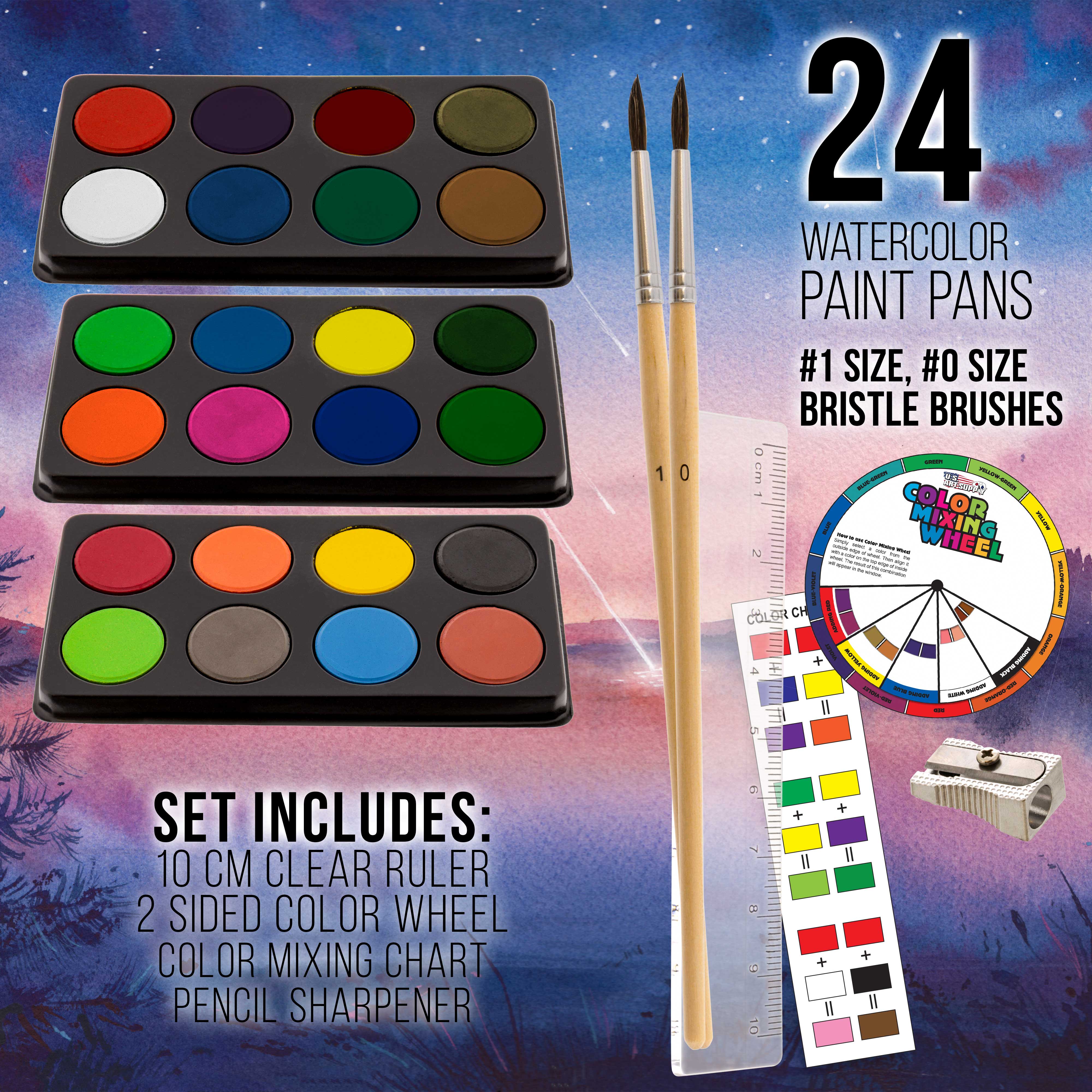 162-Piece Deluxe Mega Wood Box Art, Painting & Drawing Set